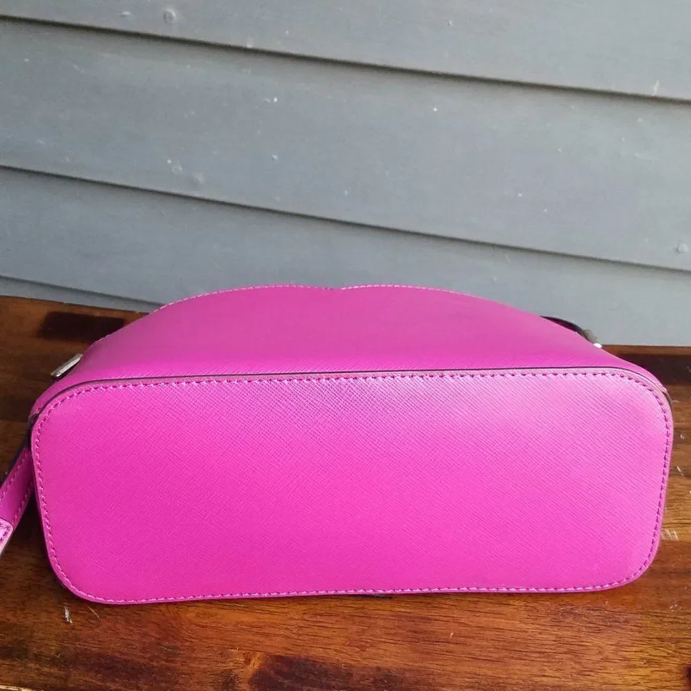 NWT Kate Spade Leather  Magenta Peyton Dome Satchel